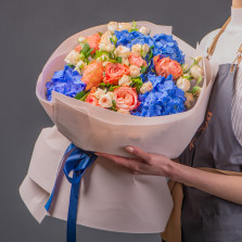 Букет "Гортензия и Кахала"