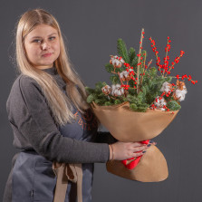 Букет "Нобилис и хлопок"