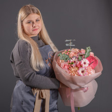 Букет "Розовая гортензия"
